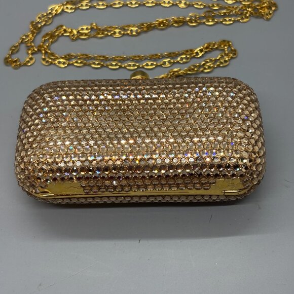 NWT J Tiras Gold Crystal Crossbody Purse/clutch - Picture 10 of 10